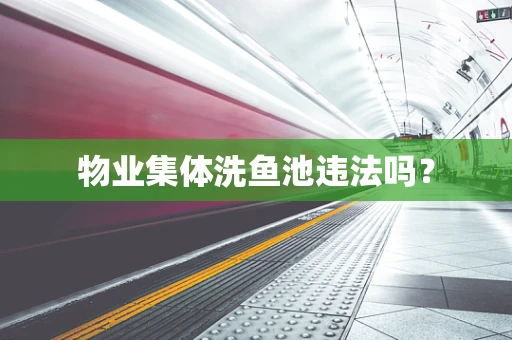 物业集体洗鱼池违法吗？