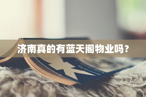 济南真的有蓝天阁物业吗？