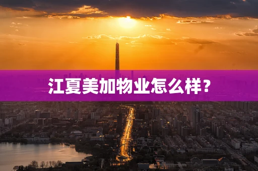 江夏美加物业怎么样？