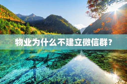 物业为什么不建立微信群？