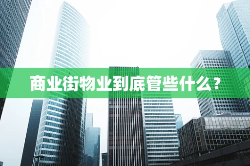 商业街物业到底管些什么？