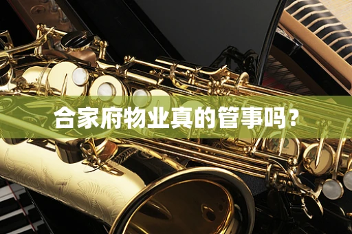 合家府物业真的管事吗？