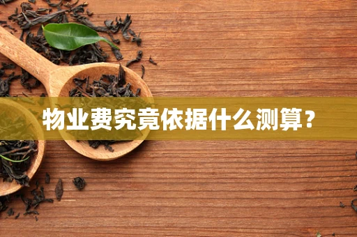 物业费究竟依据什么测算？