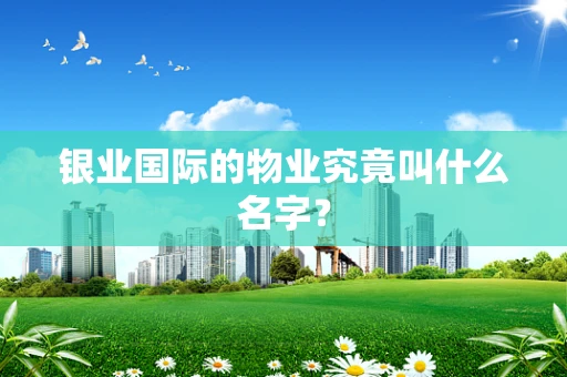 银业国际的物业究竟叫什么名字？
