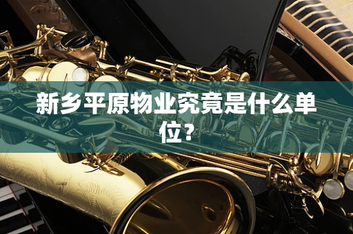 新乡平原物业究竟是什么单位？