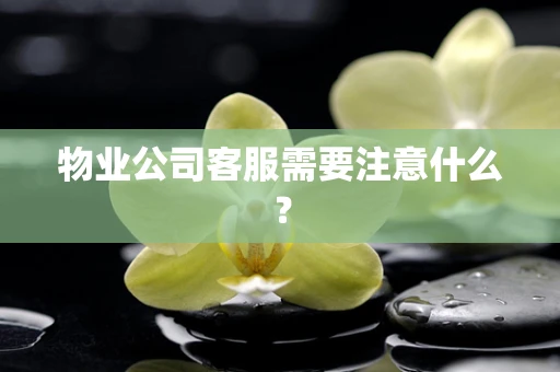 物业公司客服需要注意什么？