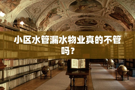 小区水管漏水物业真的不管吗？