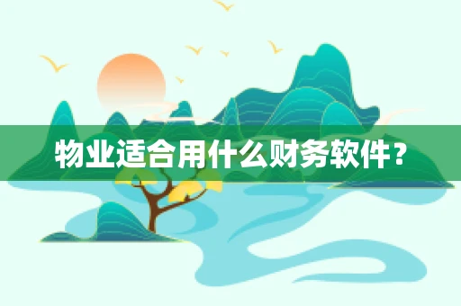 物业适合用什么财务软件？