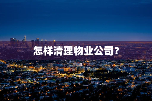 怎样清理物业公司？