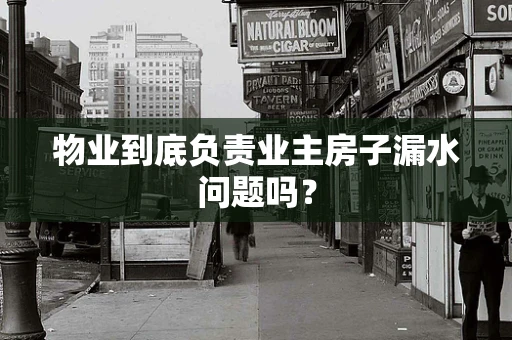 物业到底负责业主房子漏水问题吗？