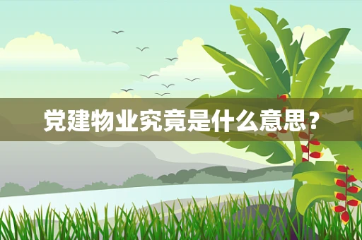 党建物业究竟是什么意思？