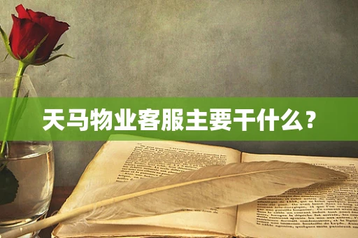 天马物业客服主要干什么？