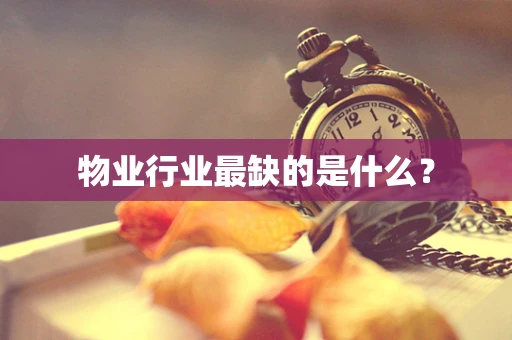 物业行业最缺的是什么？