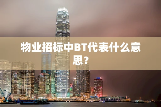 物业招标中BT代表什么意思？