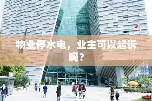 物业停水电，业主可以起诉吗？