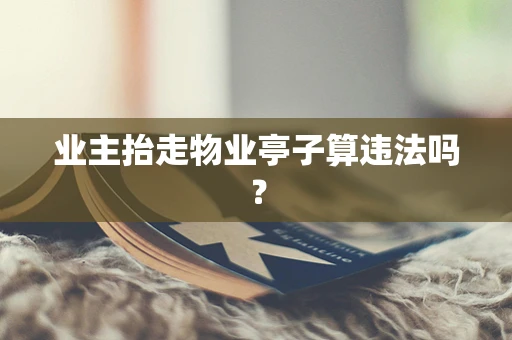 业主抬走物业亭子算违法吗？