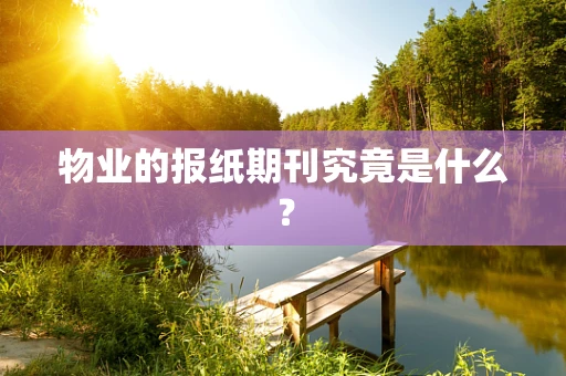 物业的报纸期刊究竟是什么？