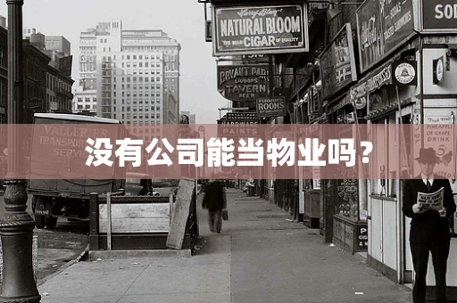 没有公司能当物业吗？