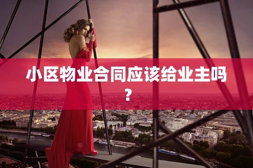 小区物业合同应该给业主吗？