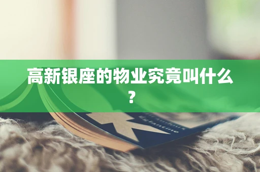 高新银座的物业究竟叫什么？