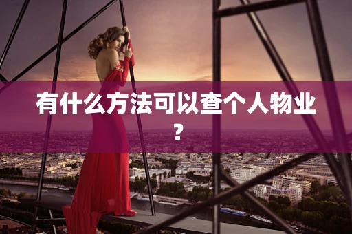 有什么方法可以查个人物业？
