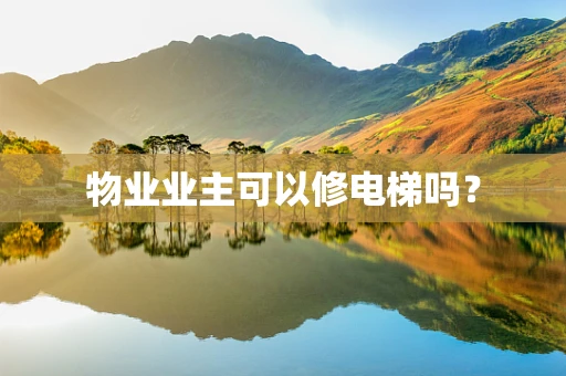 物业业主可以修电梯吗？