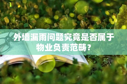 外墙漏雨问题究竟是否属于物业负责范畴？