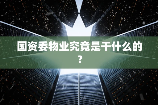 国资委物业究竟是干什么的？
